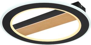 Globo Lighting plafoniera in metallo nero opaco, LED