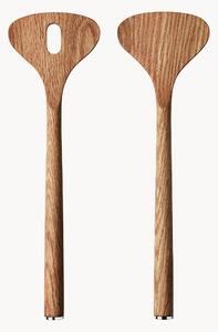 Set di 2 posate da insalata in legno di quercia Alfredo