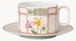 Tazza e piattino in porcellana Swarovski Idyllia 2 pz