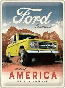 Cartello in metallo Ford - Bronco - Pride of America, (30 x 40 cm)