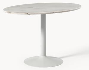 Tavolo ovale con piano in marmo Miley, 120 x 80 cm