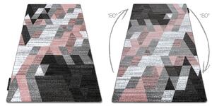 Tappeto INTERO TECHNIC 3D quadri triangoli rosa