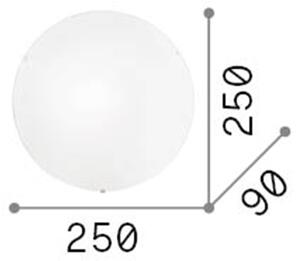 Plafoniera Moderna Simply Vetro Bianco 1 Luce E27