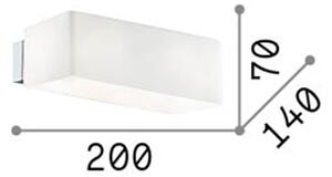 Applique Moderna Box Metallo Bianco 2 Luci G9 3W 3000K Luce Calda