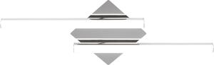 Lampada da soffitto per bagno a LED 2x 12W colore cromo 5895 Antonia Rabalux