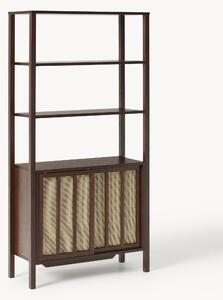 Scaffale alto con frontali in rattan Echo