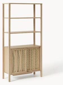 Scaffale alto con frontali in rattan Echo