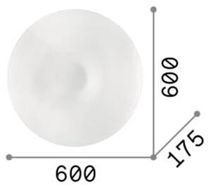 Plafoniera Moderna Glory Vetro Bianco 5 Luci E27 D60Cm