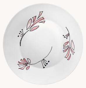Set di 2 piatti fondi Fiore Rosa