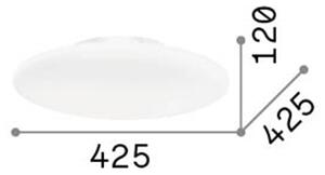 Plafoniera Moderna Smarties Vetro Bianco 2 Luci E27