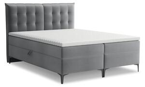 Letto boxspring grigio con contenitore 180x200 cm Mikana – Makamii
