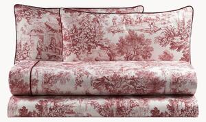 Set di biancheria da letto in percalle di cotone Toile De Jouy con lenzuola