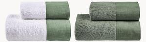 Set di 4 asciugamani in spugna di cotone Azul