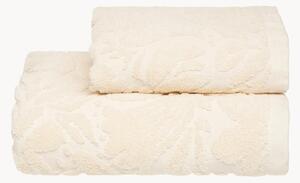 Set di 2 asciugamani in cotone terry jacquard Safi