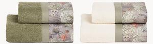Set di 4 asciugamani in cotone Calipso