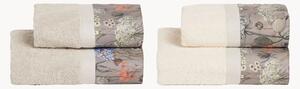 Set di 4 asciugamani in cotone Calipso
