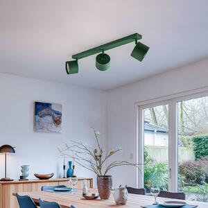 Argon Spot soffitto Chloe regolabile 3 luci, verde