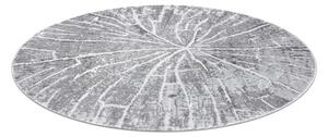 Tappeto MEFE moderno Cerchio 2784 Albero Legna - Structural due livelli di pile grigio