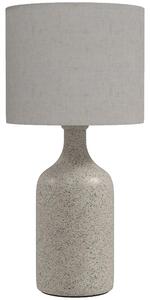 HOMCOM Lampada da tavolo con base in ceramica e paralume in lino, 22x22x45 cm, sabbia e beige | Aosom Italy