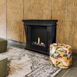 Caminetto a etanolo Xaralyn - Kreta-Mini BIU-SGP - Pietra naturale grigia lucidata - Potenza termica 3 kW - Mensola con caminetto da incasso inclusa - Caminetto decorativo