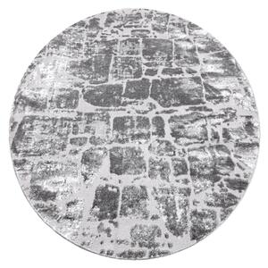 Tappeto MEFE moderno Cerchio 6184 Pavimentazione mattone - Structural due livelli di pile grigio scuro