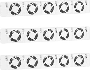 Ventilatore per termosifoni Ikodm, 5 ventole, set da 3, con magnete, portata d'aria di 150 CFM, termostato