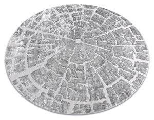 Tappeto MEFE moderno Cerchio 6185 Albero Legna - Structural due livelli di pile grigio