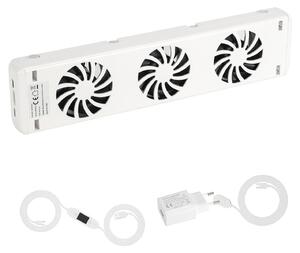 Ventilatore radiatore ISOISL, modello a 3 velocità, confezione da 1, con controllo della temperatura, adatto per radiatori con larghezza massima di 50 cm