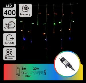 Aigostar - Catena luminosa natalizia LED per esterni 400 LED/8 funzioni 23x0,6m IP44 multicolore