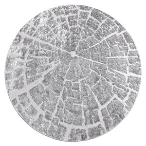 Tappeto MEFE moderno Cerchio 6185 Albero Legna - Structural due livelli di pile grigio