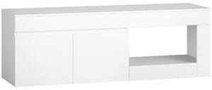 HOMCOM Mobile TV con 2 ante e vano aperto, per TV fino a 152,4 cm, 140x40x48 cm, bianco | Aosom Italy