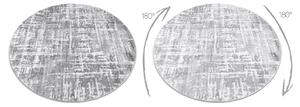 Tappeto MEFE moderno Cerchio 8722 Linee vintage - Structural due livelli di pile grigio / bianca