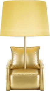 Lampada da tavolo Mauro Ferretti, metà del XX secolo, attacco E27, dimensioni 26x46 cm, color oro