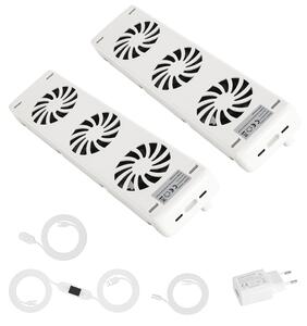 Ventilatore per termosifoni Vigevee, set da 3, con magnete, portata d'aria di 60 CFM, termostato