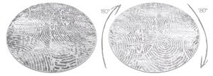Tappeto MEFE moderno Cerchio 8725 cerchi impronta digitale - Structural due livelli di pile grigio