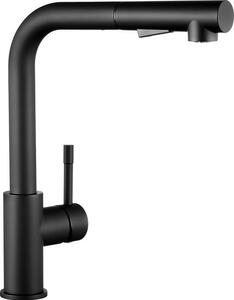 Miscelatore da cucina Ibbenzoa® in acciaio inossidabile 304, con doccetta estraibile da 60 cm, girevole a 360°, dotato di 2 getti e adatto a piani di lavoro fino a 4 cm di spessore, con diametro di 33–37 mm