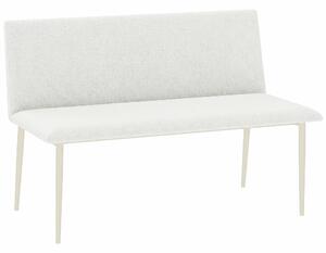 HOMCOM Sedia da pranzo senza braccioli in tessuto effetto lino con gambe in metallo, beige | Aosom Italy