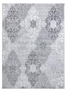 Tappeto MEFE moderno 8734 Ornamento - Structural due livelli di pile grigio