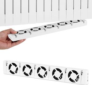 Ventilatore per termosifoni Peviasot, modello con 5 ventole, confezione singola, con magnete, portata d'aria di 50 CFM, dotato di termostato