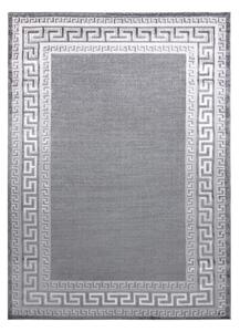 Tappeto MEFE moderno 2813 Telaio, chiave greca - Structural due livelli di pile grigio