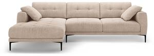 Divano angolare marrone chiaro (con penisola a sinistra/con chaise lounge) Bemy – Micadoni