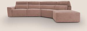 Clark Divano angolare con opzione relax elettrico in tessuto smacchiab