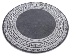 Tappeto MEFE moderno 2813 Cerchio Telaio, chiave greca - Structural due livelli di pile grigio