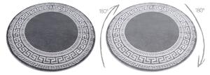 Tappeto MEFE moderno 2813 Cerchio Telaio, chiave greca - Structural due livelli di pile grigio
