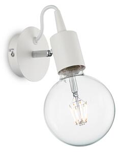 Applique Moderna Edison Metallo Bianco 1 Luce E27