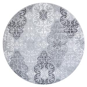 Tappeto MEFE moderno 8734 Cerchio Ornamento - Structural due livelli di pile grigio