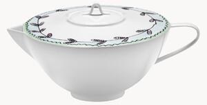 Teiera in Fine Bone China Midnight Flowers