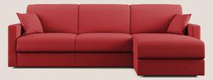 Chris Divano letto angolare 5 posti in tessuto impermeabile T13 rosso