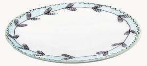 Set di 2 piatti da dessert in Fine Bone China Midnight Flowers