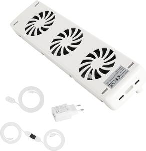 Ventilatore radiatore Peviasot, modello a 3 velocità, confezione da 1, con controllo della temperatura, adatto per radiatori con larghezza massima di 50 cm